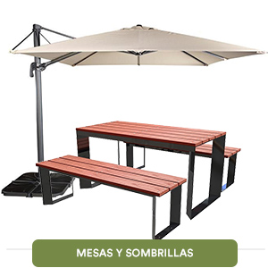 Mesas y Sombrillas